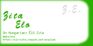 zita elo business card